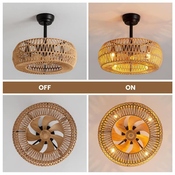 Pacific Core 20 in. Farmhouse Round Ceiling Fan, Indoor Downrod
