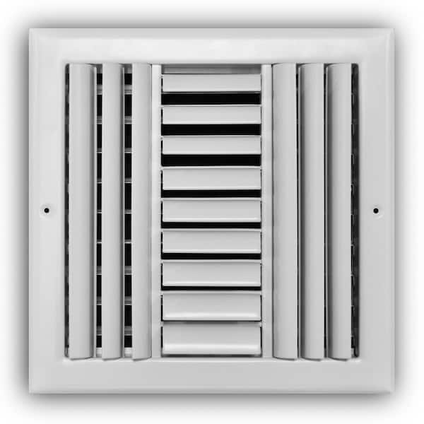 Everbilt 10 in. x 10 in. 3-Way Adjustable Curved Blade Wall/Ceiling Register