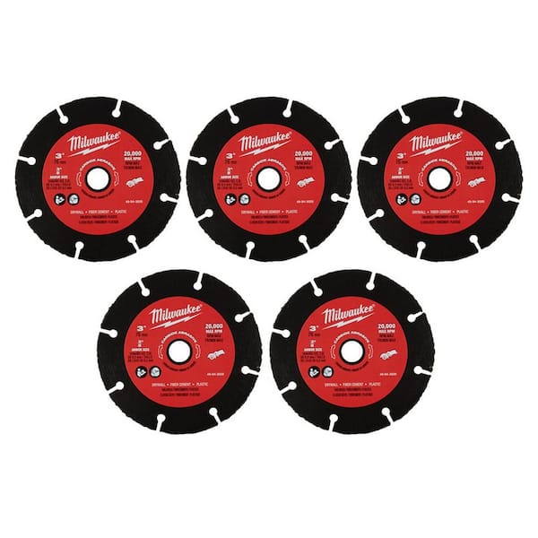 Milwaukee 3 in. Carbide Abrasive Blade (5-Pack)