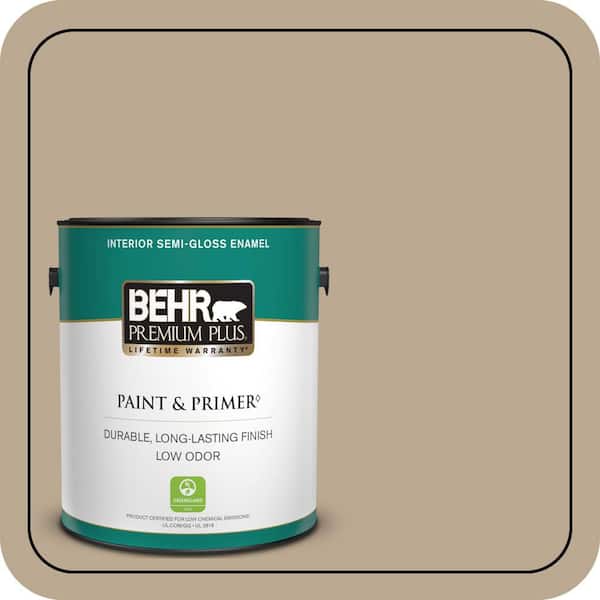 BEHR PREMIUM PLUS 1 gal. #N300-4 Open Canyon Semi-Gloss Enamel Low Odor Interior Paint & Primer