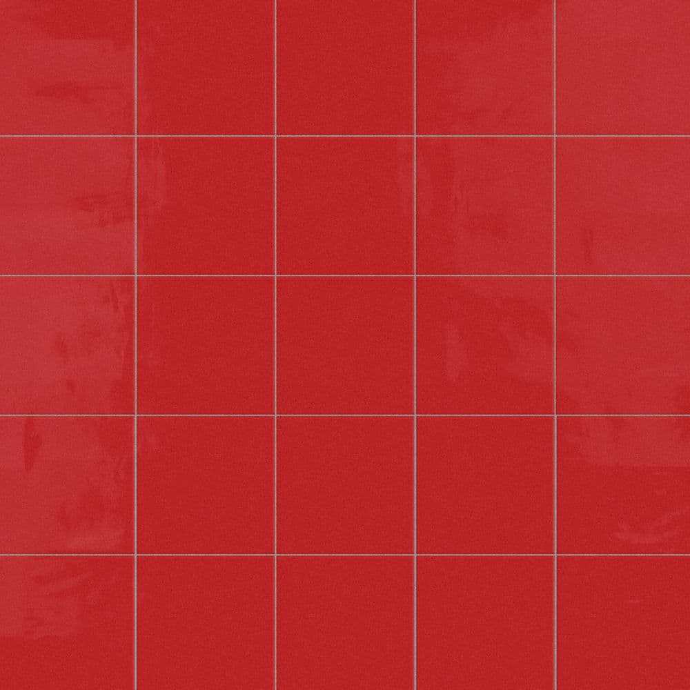 mo taアセロラ Merola Tile Monocolor Premium Rojo Volcan 7-7/8 in. x 7-7/8