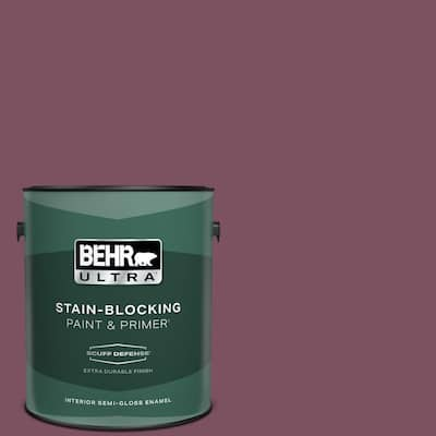 1 gal. #PPU1-19 Classic Berry Extra Durable Semi-Gloss Enamel Interior Paint & Primer