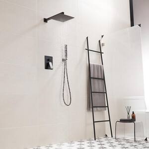 10 in. 2-Spray Dual Shower Head and Handheld Shower Head 2.5 GPM in Oil Rubbed Bronze
