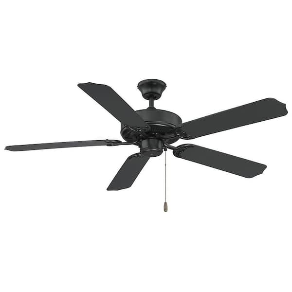 TUXEDO PARK LIGHTING 52 in. Matte Black Indoor/Outdoor Ceiling Fan with Reversible Motor