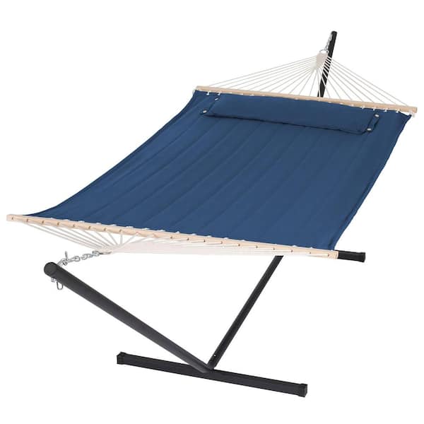 Oyezvary 12 ft. Heavy Duty Stainless Steel, Hammock Stand, Navy Blue
