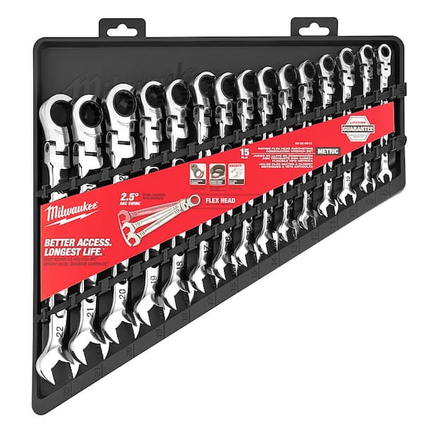 Milwaukee Combination SAE Wrench Mechanics Tool Set and Hook and Pick Set  (19-Piece) 48-22-9415-48-22-9215 - The Home Depot