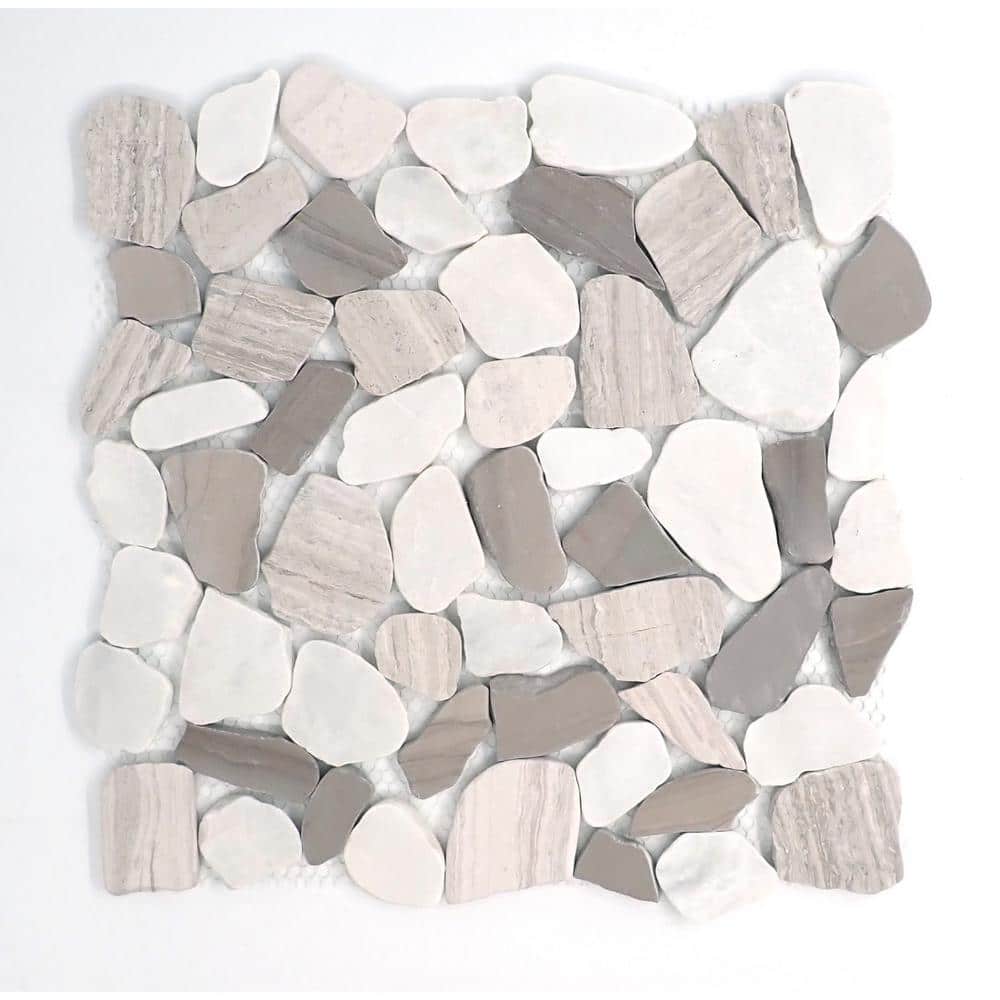 Winter Pebble Stone Mosaic Tile for Indoor and Outdoor