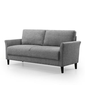 Jackie 3-Seat Soft Grey Upholstered Sofa