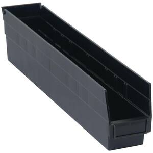 Conductive Shelf 7 Qt. Storage Tote in Black (16-Pack)