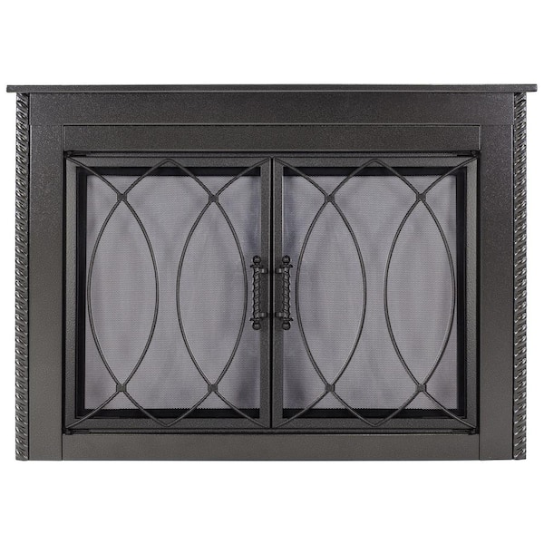 Pleasant Hearth Amhearst Small Glass Fireplace Doors