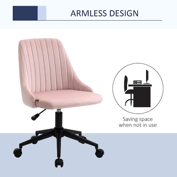 pink plush office chair