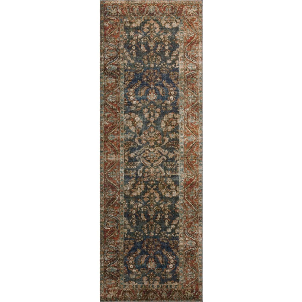 Chris Love Julia Jules Ocean/Spice 2 ft. 6 in. x 12 ft. Traditional Runner Rug price history on PriceWatchPro