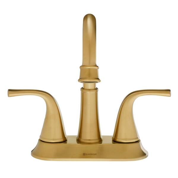 Bettine 4 in 2-Handle High-Arc Bathroom Faucet in Matte Gold by Glacier Bay 