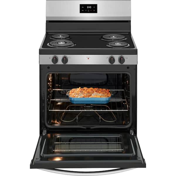 30 in. 4 Burner Free-Standing Electric Range in Stainless Steel with Even Baking Technology