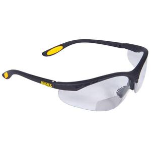 1.5 Diopter Bifocal Safety Glasses in Polycarbonate Clear Lens 