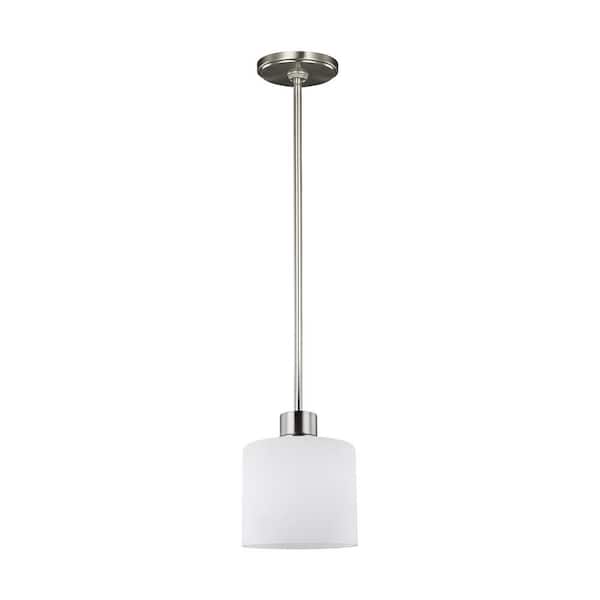 Generation Lighting Canfield 1-Light Brushed Nickel Mini Pendant