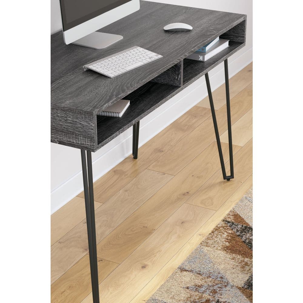 Strumford 48" Charcoal Gray Wood Home Office Desk