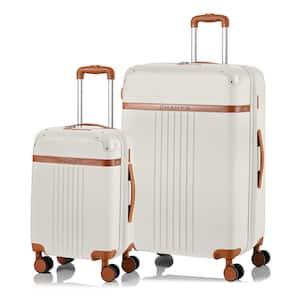 Vintage 29 in., 20 in. Ivory Hardside Luggage Set with Spinner Wheels (2-Piece)