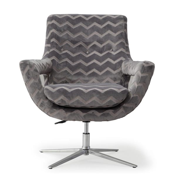 TOV Furniture Fifi Grey Swivel Chair