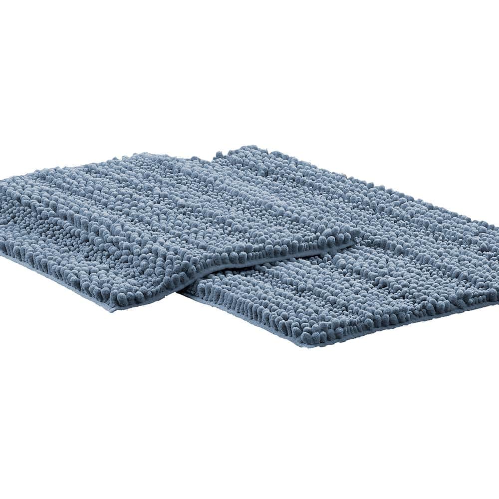 Modern Threads 2 Pack Chenille Noodle Bath Rug, Gray : Target