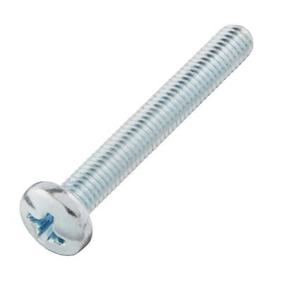 M6-1.0x45mm Zinc Pan Head Phillips Drive Machine Screw 1-Piece
