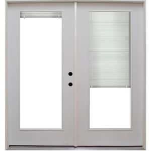 60 in. x 80 in. Element Series Retrofit Prehung Left-Hand Inswing White Primed Steel Patio Door