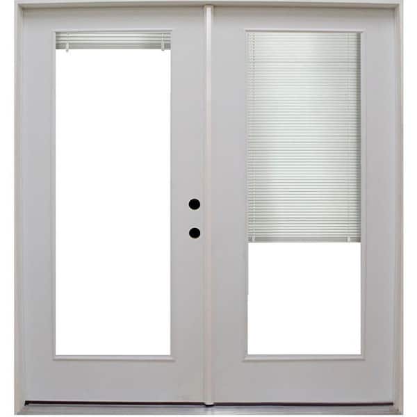 Steves & Sons 60 in. x 80 in. Element Series Retrofit Prehung Left-Hand Inswing White Primed Steel Patio Door