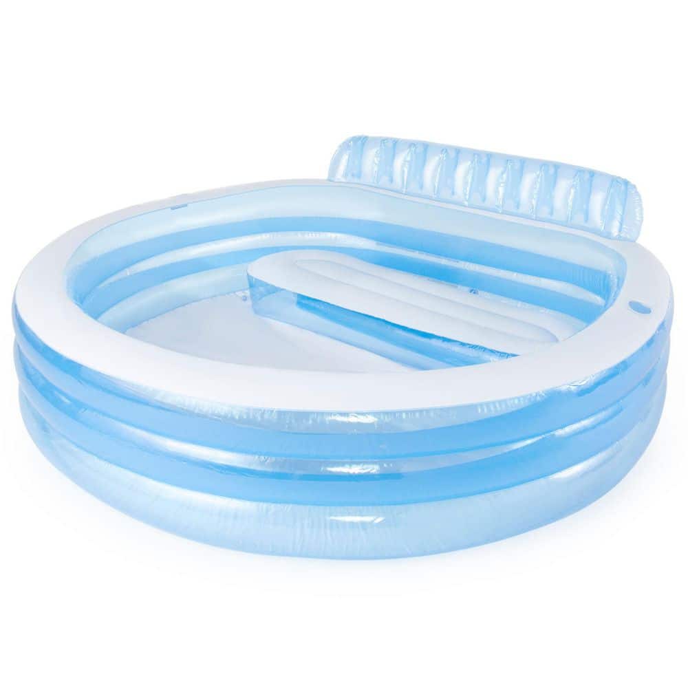 Intex Swim Center Round Inflatable Above Ground Family Lounge Outdoor ...