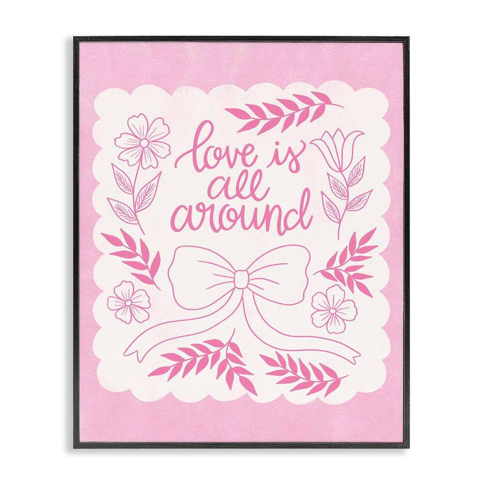 Pink Love All Around by Taylor Shannon Designs Black Framed Nature Giclee Art Print 14 in. x 11 in. price history on PriceWatchPro