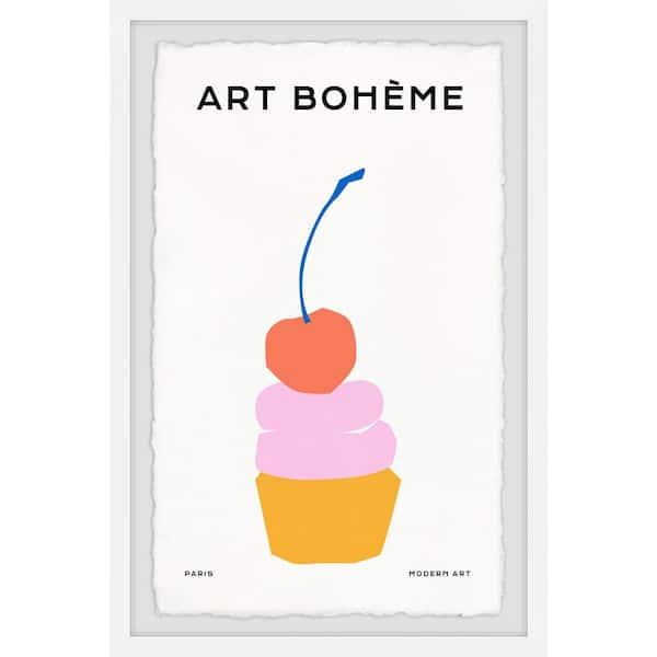 Unbranded "Red Cherry" by Marmont Hill Framed Food Art Print 30 in. x 20 in.