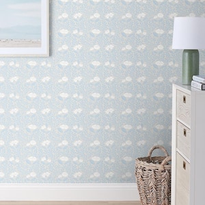 Ava Vine Blue Non-Pasted Wallpaper Roll (Covers 52 sq. ft.)