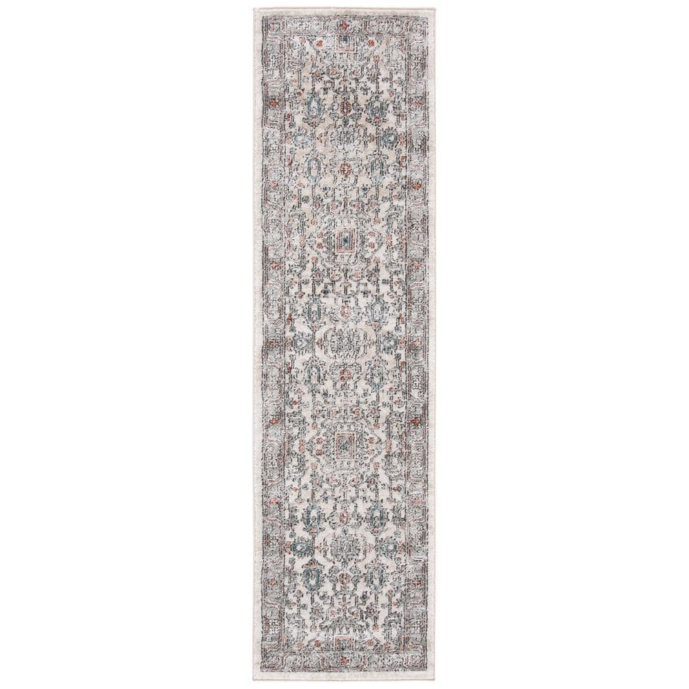 Oregon Gray/Ivory 2 ft. x 6 ft. Distressed Border Runner Rug price history on PriceWatchPro