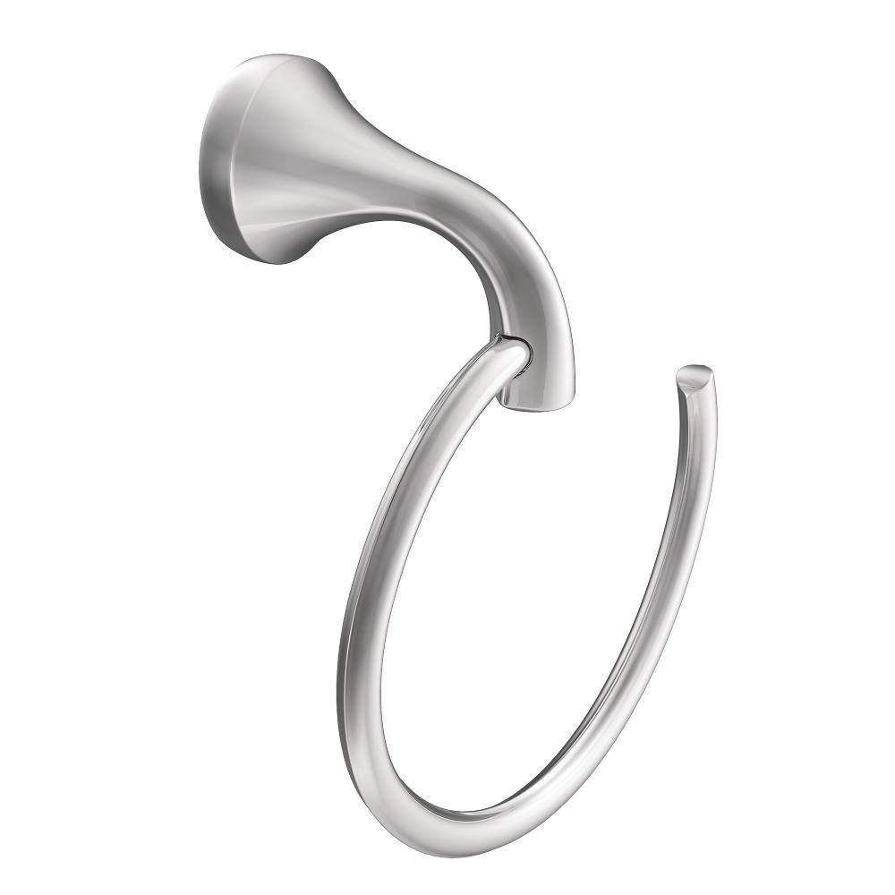 Eva Chrome 3-Piece Bathroom Hardware Set with Towel Bar