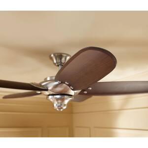 Altura 56 in. Brushed Nickel Wi-Fi Enabled Smart Ceiling Fan with Remote Works with Google Assistant and Alexa