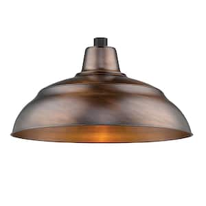 R Series 1-Light 18 in. Natural Copper Warehouse Shade