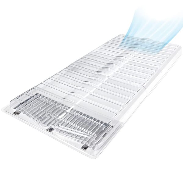 White Plastic Vent Extender, Fits for 10 in. or 12 in. Registers, Flexibility to Extend From 17 in. up to 33 in.