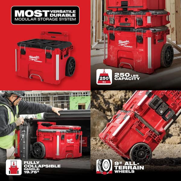 PACKOUT 22 in. Rolling Modular Tool Box Low Profile Handle