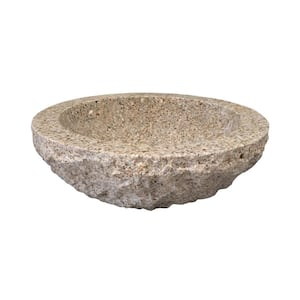 Crestone in Beige Chiseled Granite Vessel Sink