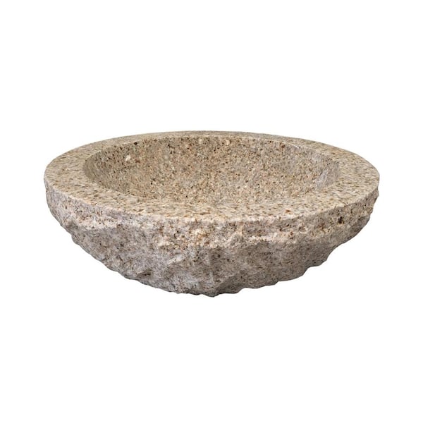 Barclay Products Crestone in Beige Chiseled Granite Vessel Sink