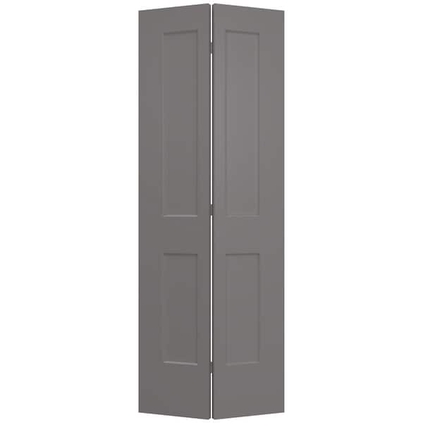 JELD-WEN 30 in. x 80 in. Smooth 2-Panel Brilliant White Solid Core Molded Composite Interior Closet Bi-fold Door
