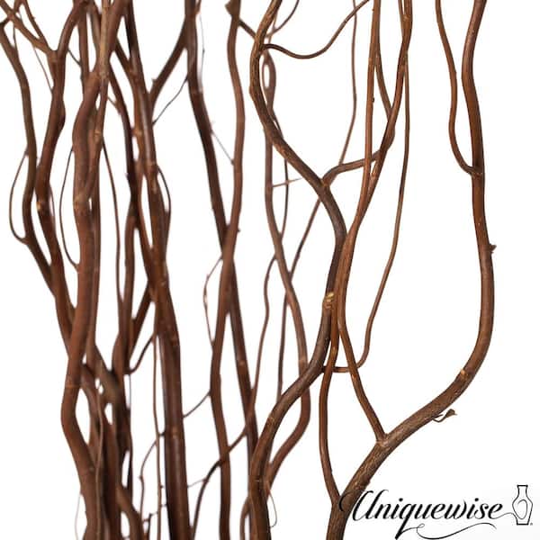 Uniquewise 12-Pieces Natural Dry Branches Authentic Willow Sticks, Home,  and Wedding Craft 59 in, Peeled Brown, Vase Fillers QI004415.70 - The Home  Depot