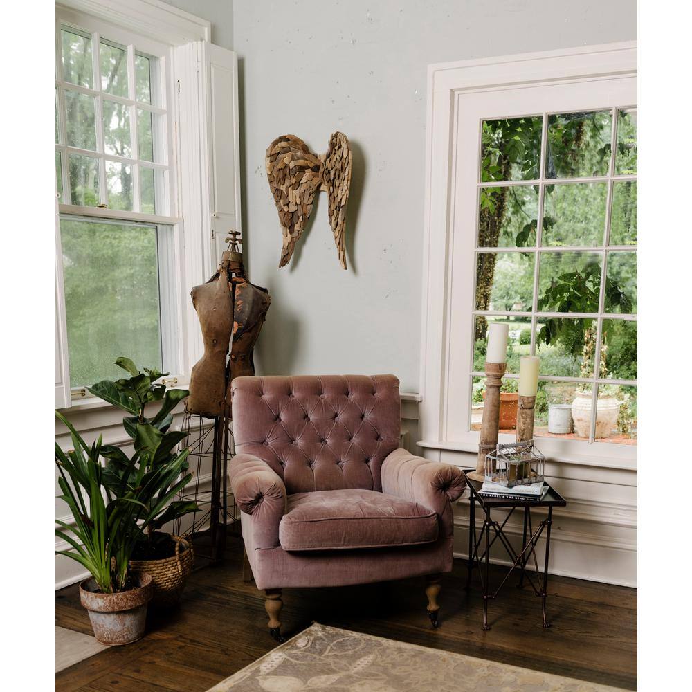 Rustic Bronze-Finish Metal Accent Table with Claw Feet