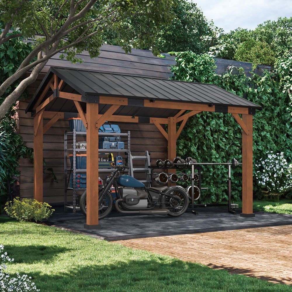 Norwood 12x10 Cedar and Steel Outdoor Gazebo