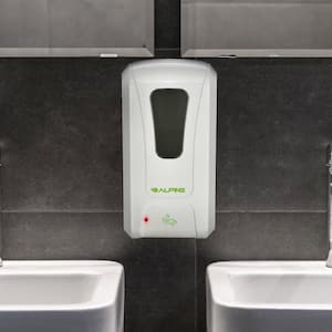 40 oz. Wall Mount Automatic Liquid Soap and Hand Sanitizer Dispenser in White