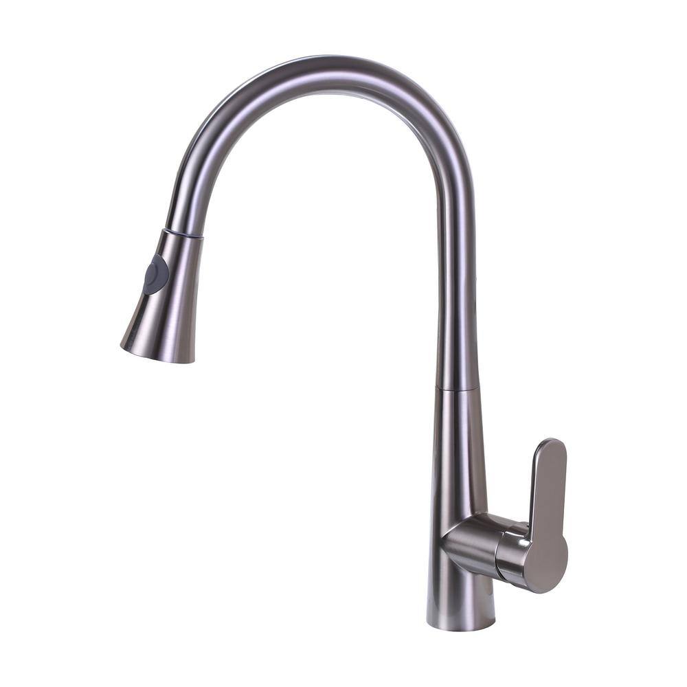 Vanity Art 9.05 in. SingleHandle PullDown Sprayer Kitchen Faucet in