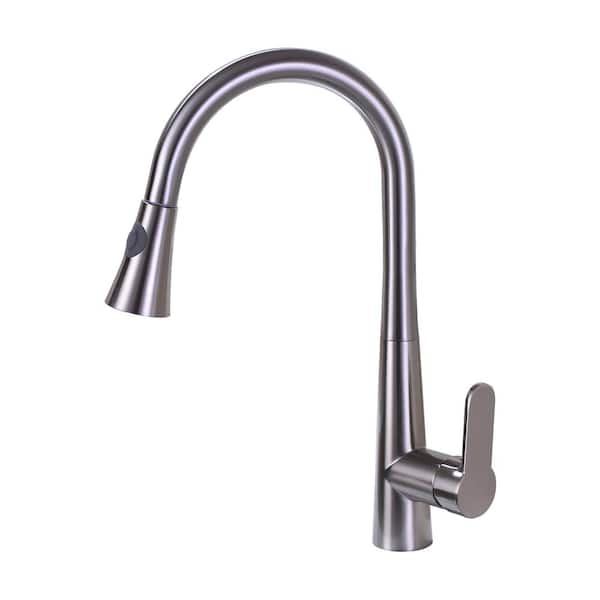 Vanity Art 9.05 in. Single-Handle Pull-Down Sprayer Kitchen Faucet in ...