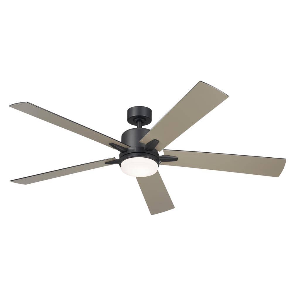 Lucian Elite XL 60 in. Indoor Satin Black Downrod Mount Ceiling Fan with Integrated LED with Wall Control Included price history on PriceWatchPro