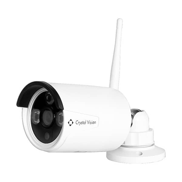 Crystal Vision 3MP AI-Powered Bullet Type Camera with 15 ft. Power Extension Cable (CVT-30WB)