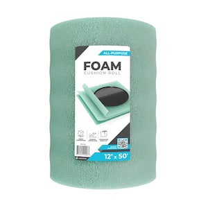 12 in. W x 50 ft. L Blue Perforated Padded Premium Foam Cushion