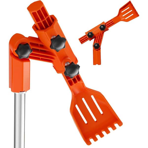 Multi-Angle ABS Handle Gutter Rake Scoop Cleaning Tool Head for Leaf and Debris Removal from Roof and Gutter